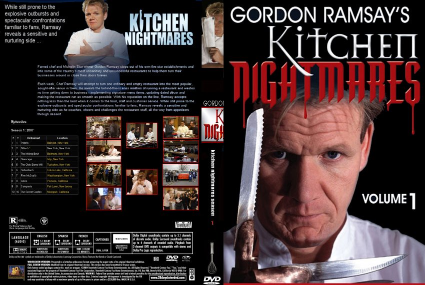 Gordon Ramsay s Kitchen Nightmares Volume 1 English Custom f