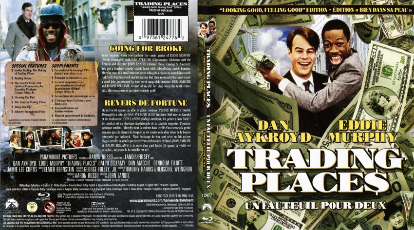 Trading Places Movie Blu Ray Scanned Covers Trading Places