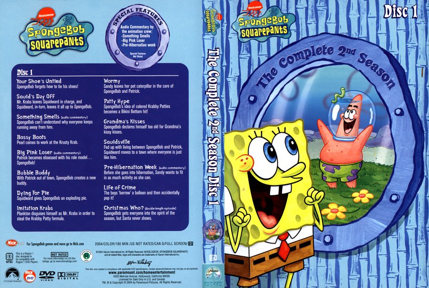Spongebob Squarepants Season 1 And 2 Dvd Walmart Com Gambaran