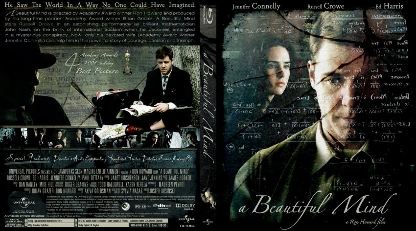 Beautiful Mind  Movie BluRay Custom Covers  A Beautiful Mind 