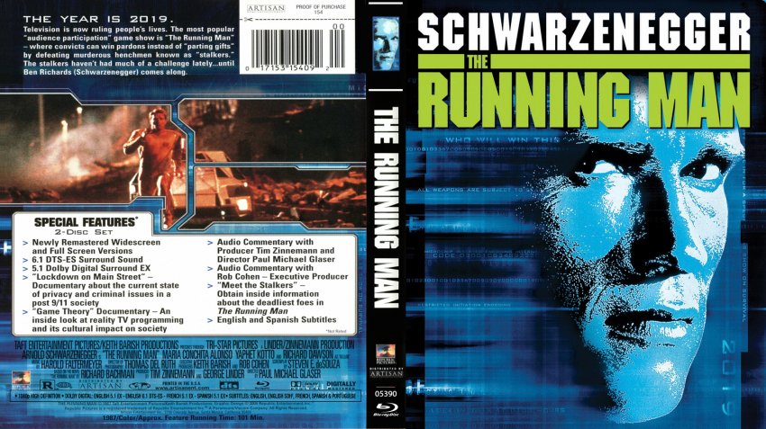 The Running Man - Movie Blu-Ray Scanned Covers - The Running Man-blu