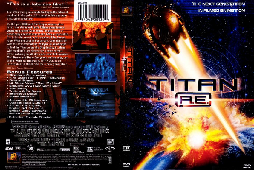 Amazoncom: Titan AE: Matt Damon, Bill Pullman, John