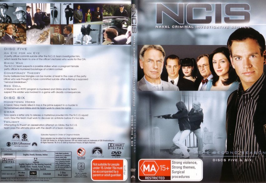 NCIS Thinpack Season 2 Disc 5 and 6 - TV DVD Custom Covers - Ncis The