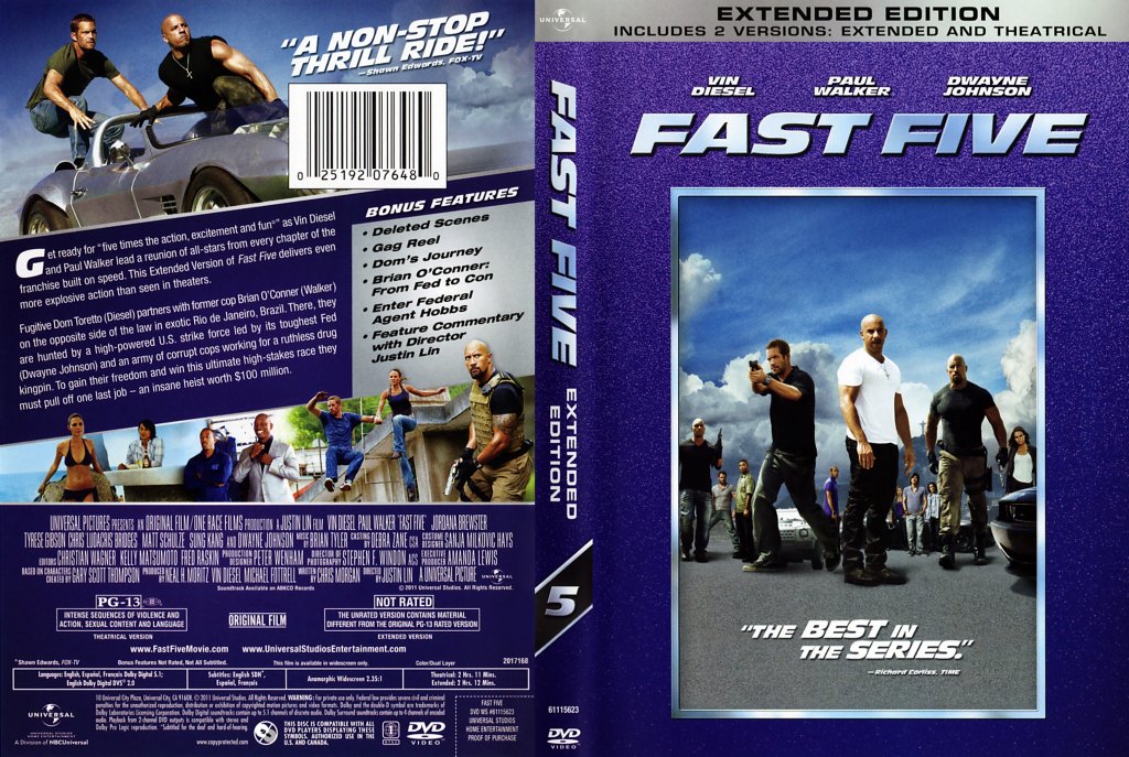 Fast Five Extended Edition Movie Dvd Scanned Covers 1024x687