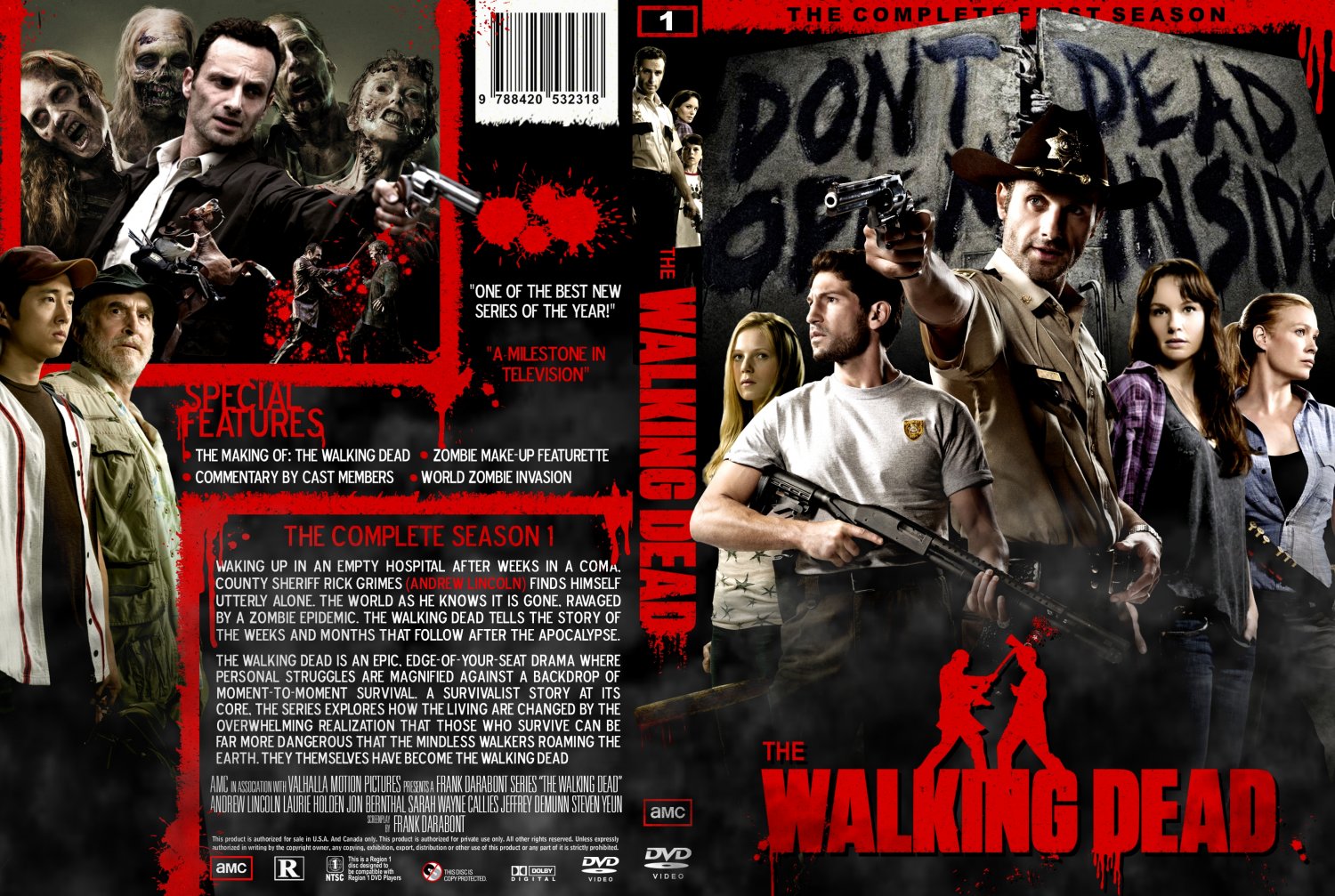 The Walking Dead Season 1 Custom Dvd Cover 2