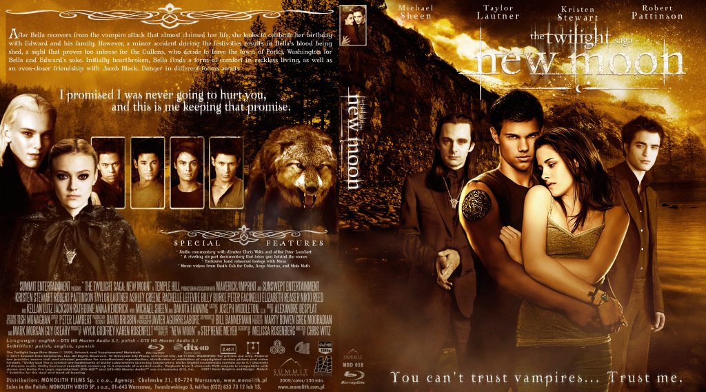 Twilight Saga New Moon - Movie Blu-Ray Custom Covers - Twilight Saga