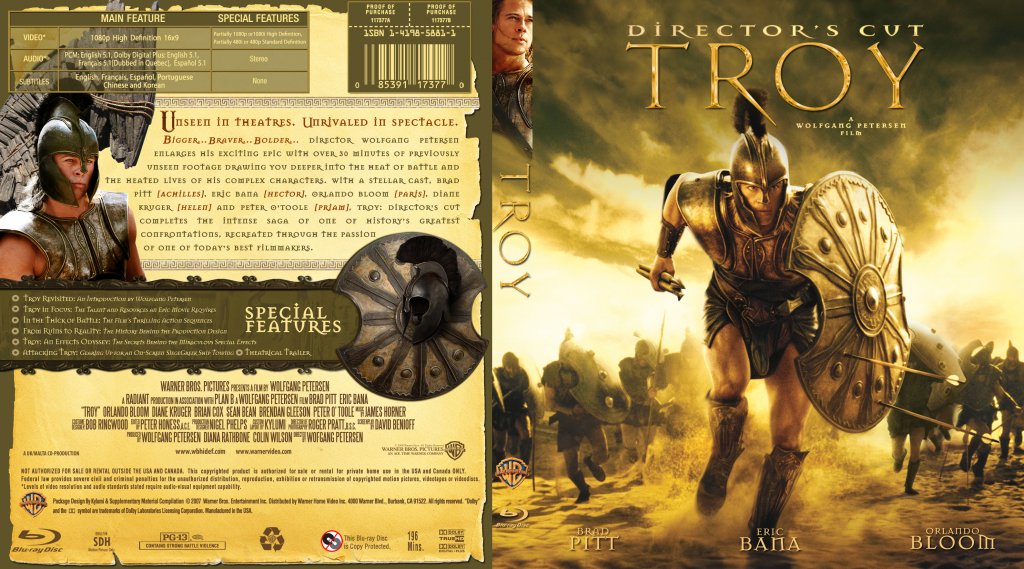 Troy Blu-ray: Directors Cut