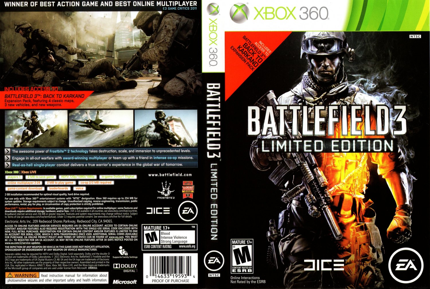 EA Battlefield 4 - Action/Adventure Game - DVD-ROM - Xbox 360