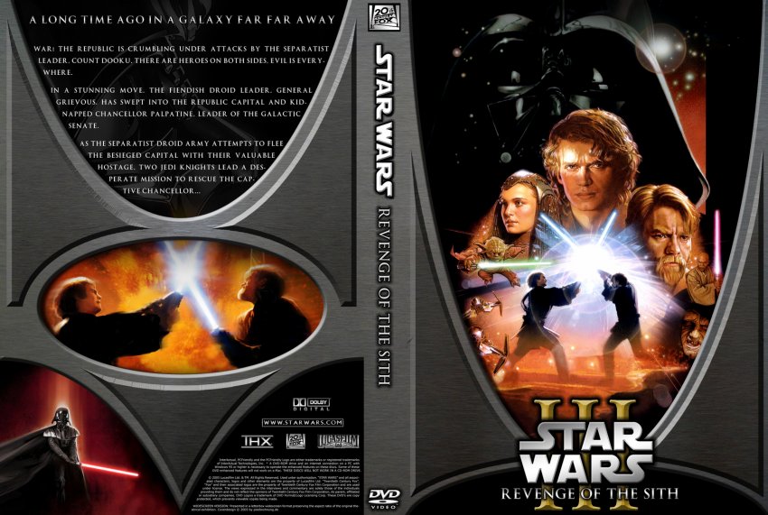 Star Wars Revenge Of The Sith Dvd Cover. Star Wars Episode III