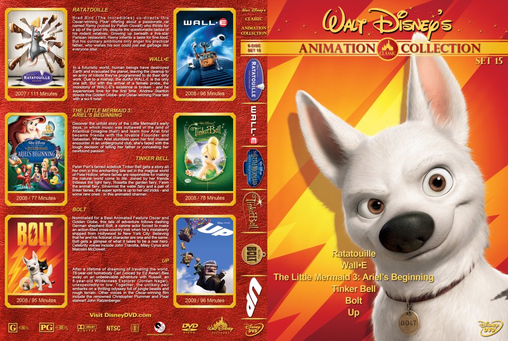 Walt Disney S Classic Animation Collection Set 15 Movie Dvd Custom Covers Ratatouille