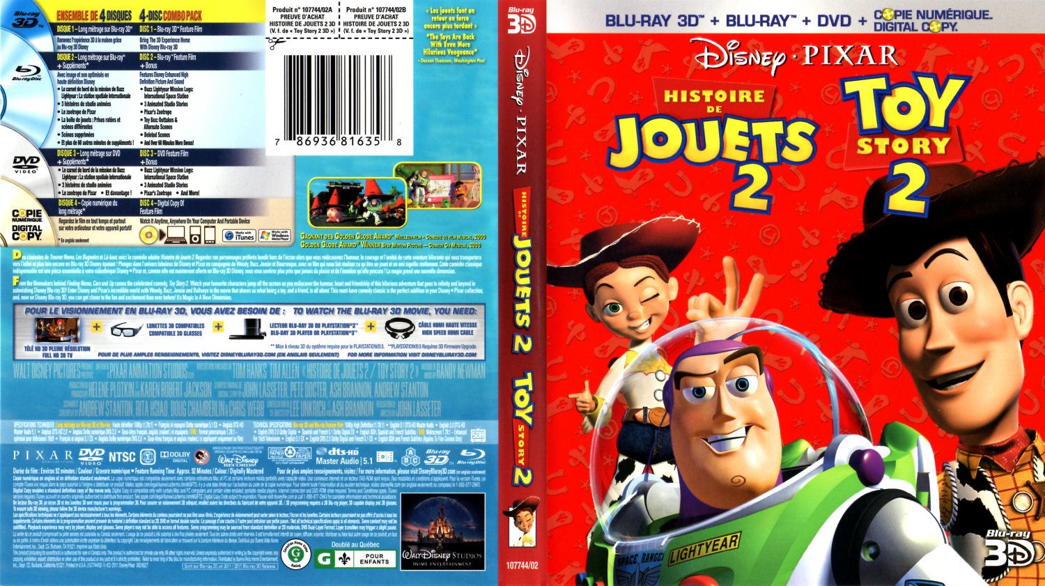 toy story 1 & 2 dvd