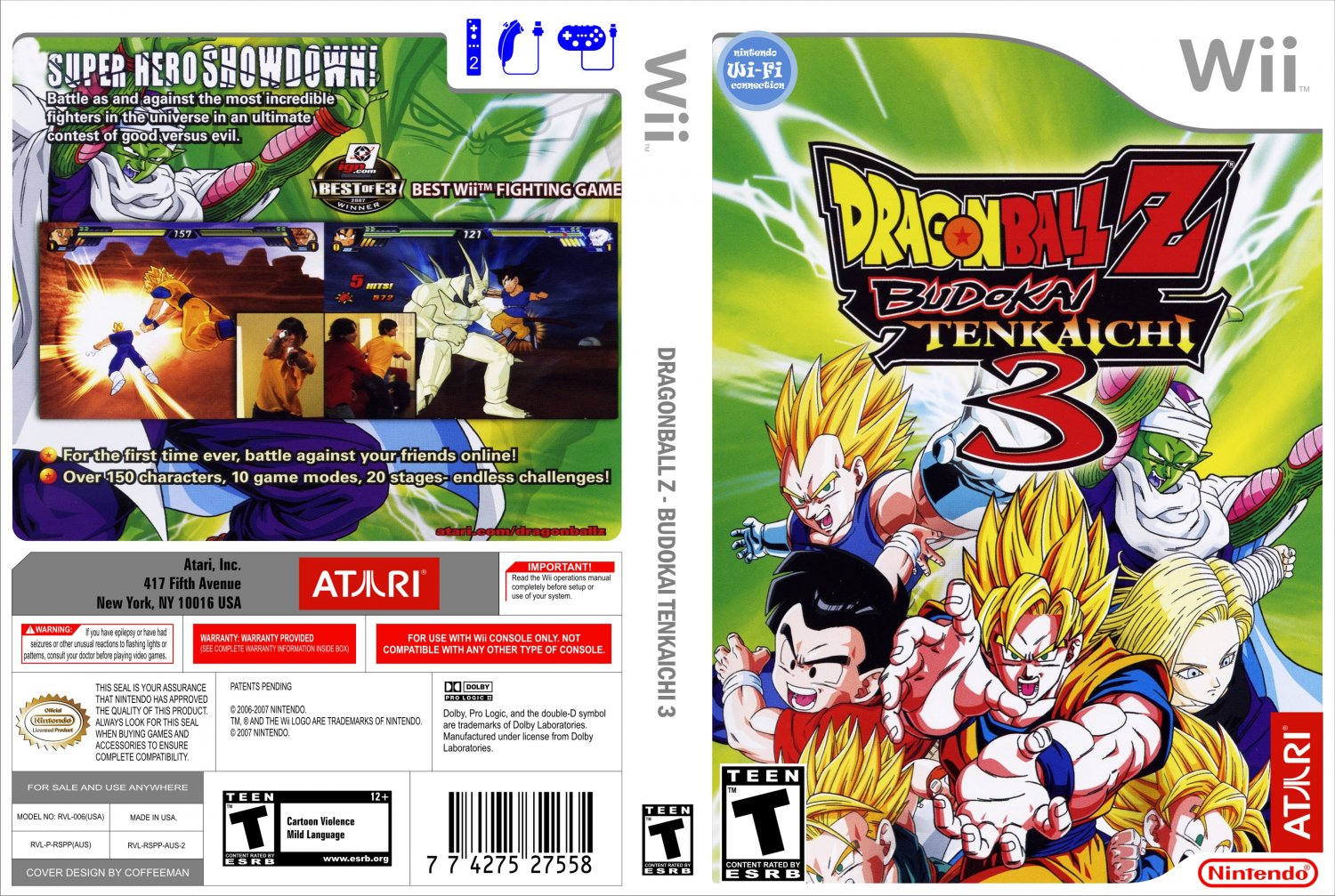 Dragonball Z Budokai 3 Nintendo Wii Game Covers