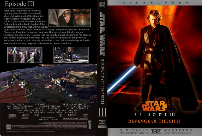 Star Wars Revenge Of The Sith Dvd Cover. Star Wars III Revenge Of The