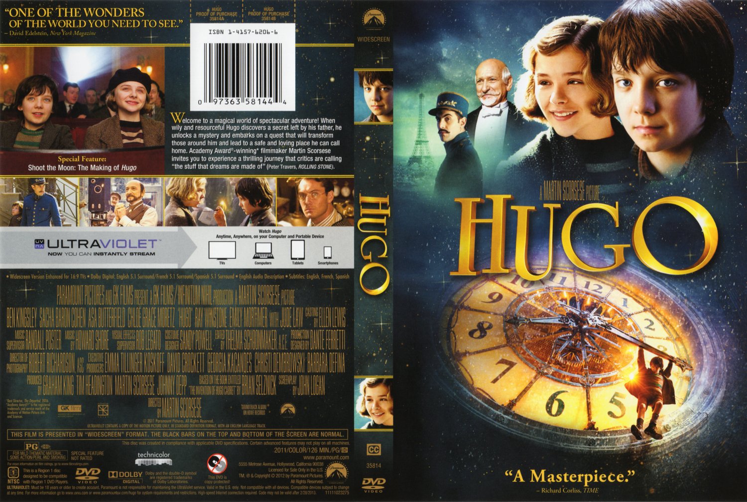 Hugo Movie DVD Cover