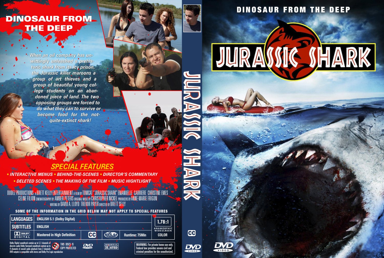 Jurassic Shark - Movie DVD Custom Covers - Jurassic Shark - Custom