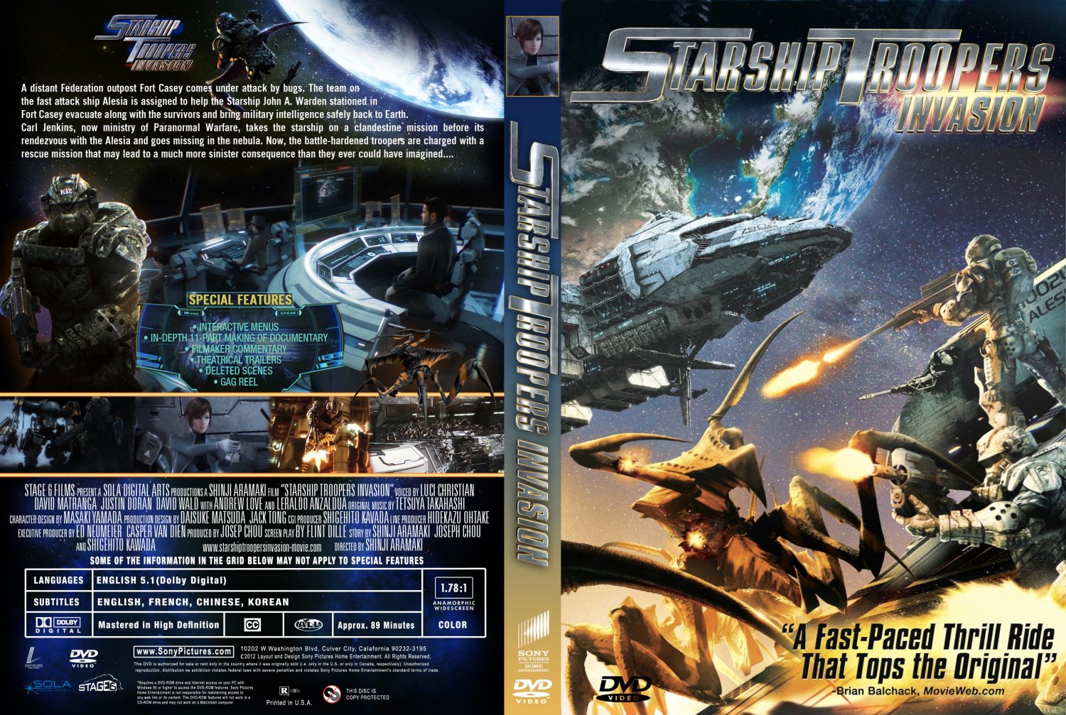  فلم الكرتون الاكشن والخيال العلمي Starship Troopers Invasion 2012 مترجم