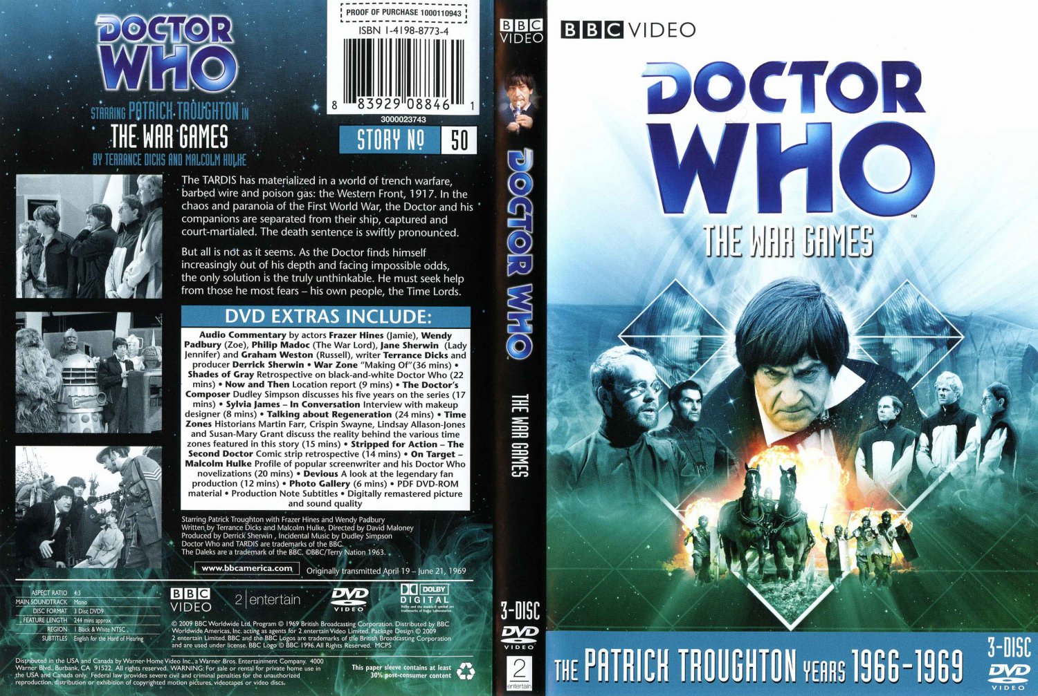 Doctor Who The War Games TV DVD Scanned Covers DW