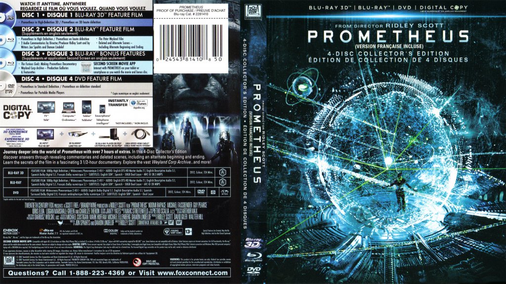 Prometheus 3D - Canadian - Bluray