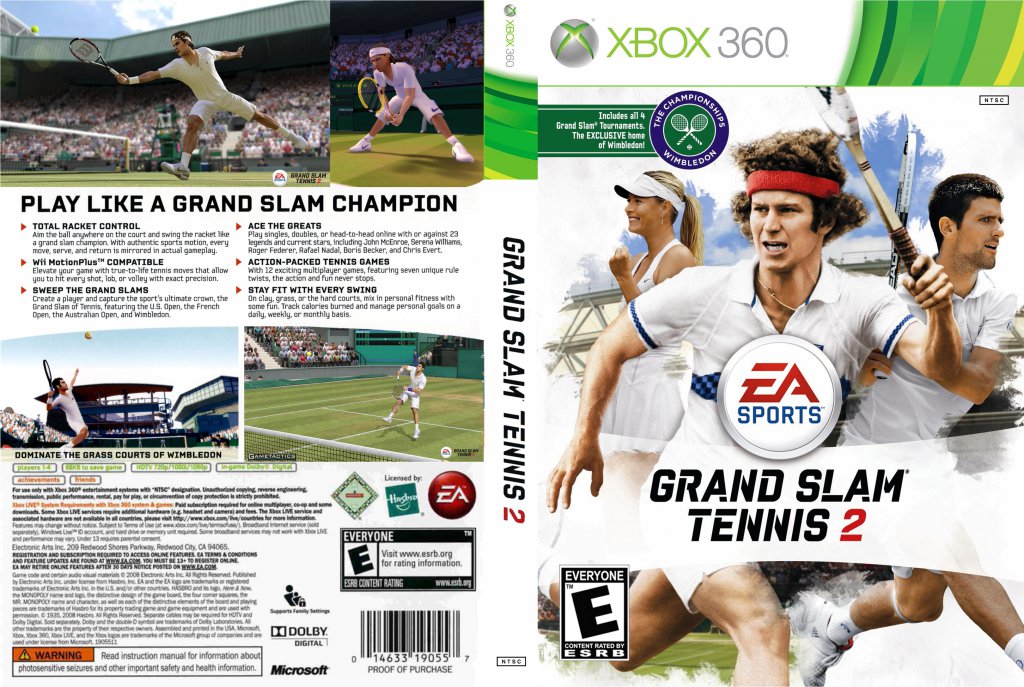 Grand Slam Tennis 2 DVD NTSC f