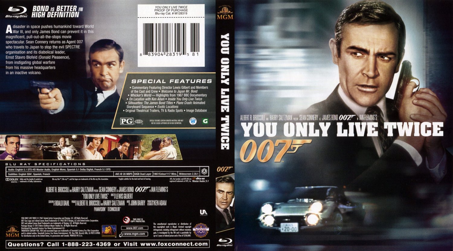 You Only Live Twice - Movie Blu-Ray Scanned Covers - You ...
