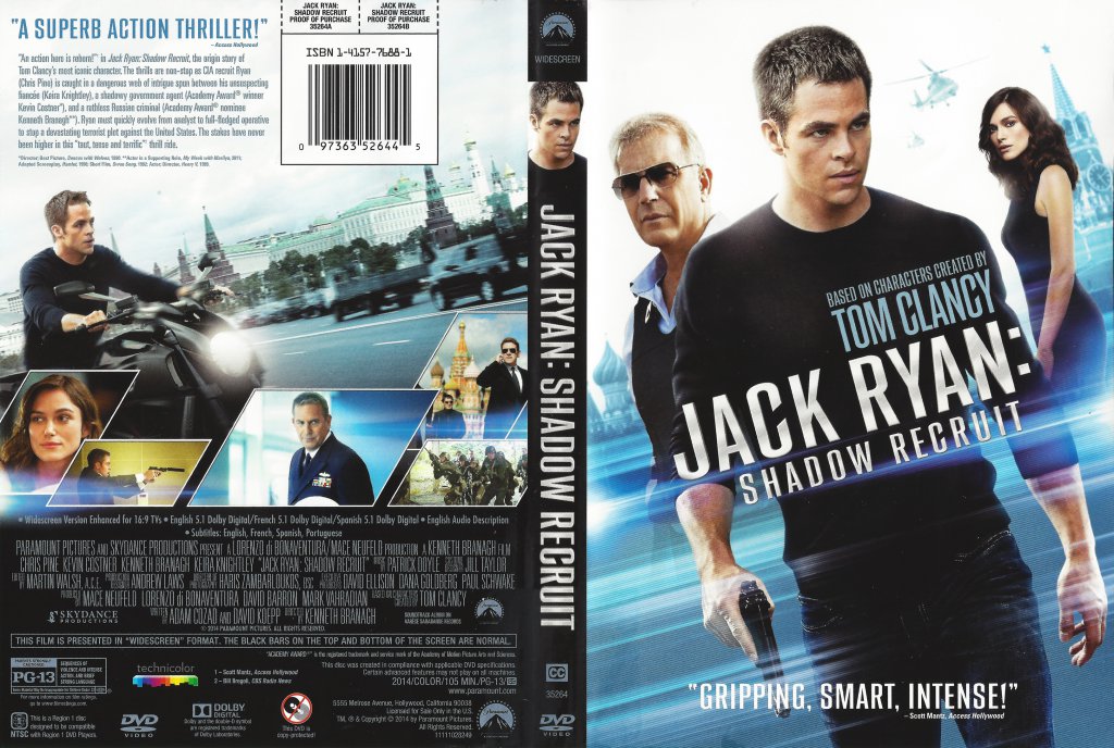 Jack Ryan - Shadow Recruit - Movie DVD Scanned Covers 