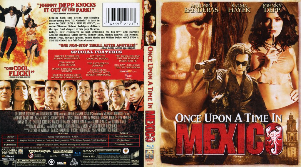 Once Upon A Time In Mexico Movie Blu Ray Scanned Covers Once Upon A