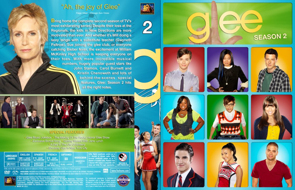 Glee - Season 2 - TV DVD Custom Covers - Glee-lg-S2 :: DVD Covers