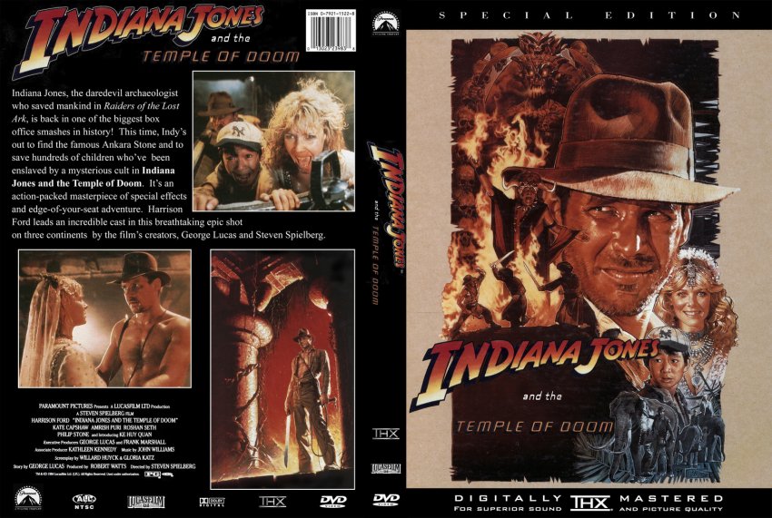 Indiana Jones Temple Of Doom {1984} Dvd. Jaybob