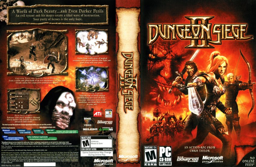 Dungeon Siege Ii Pc Game Covers Dungeon Siege Ii Dvd Ntsc F Dvd Covers