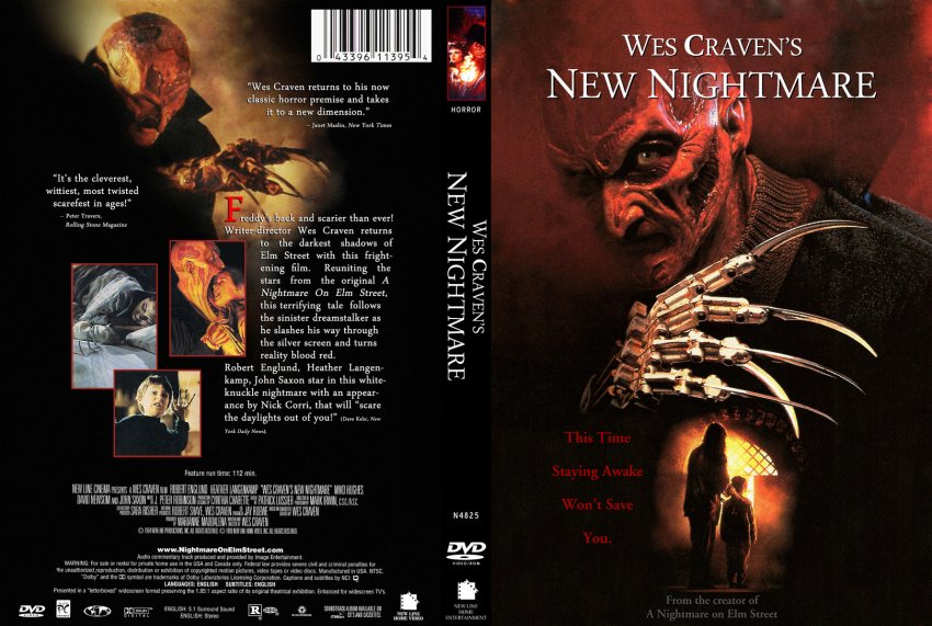 Wes Craven's New Nightmare Movie DVD Custom Covers ANOES 7