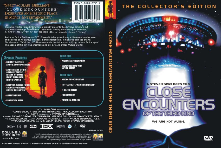 CLOSE ENCOUNTERS OF THE THIRD KIND - Movie DVD Scanned Covers 