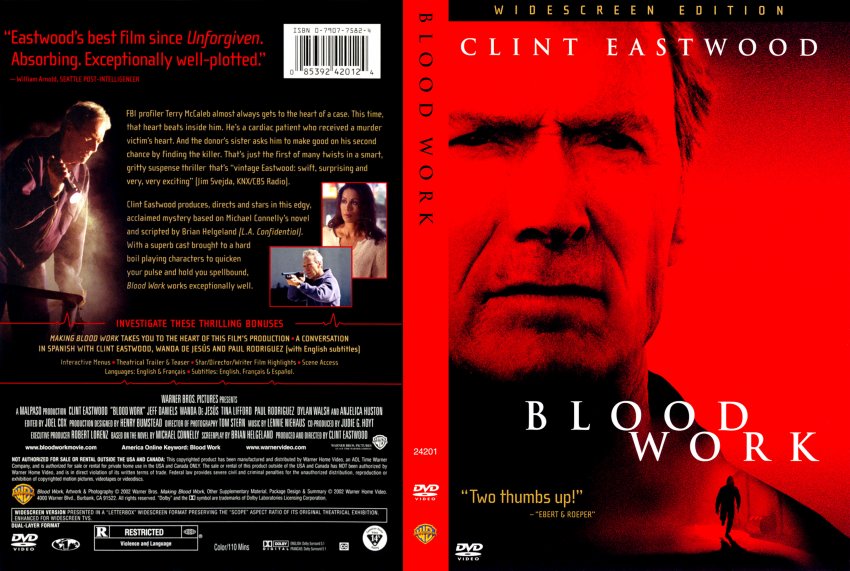 blood work - Movie DVD Scanned Covers - 225blood work front :: DVD Covers