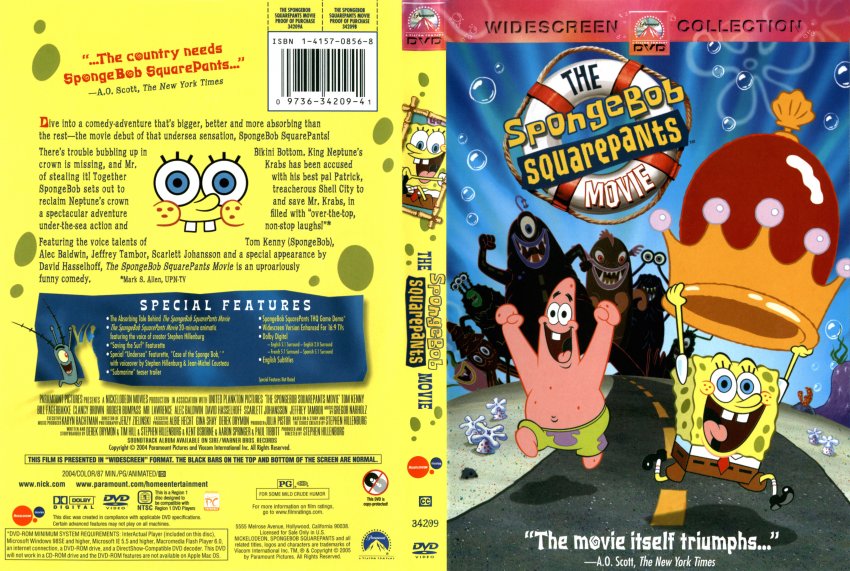 spongebob movie dvd