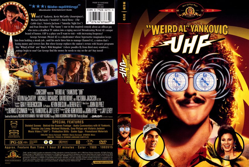Weird Al Yankovic UHF - Movie DVD Scanned Covers - 6Weird Al Yankovic