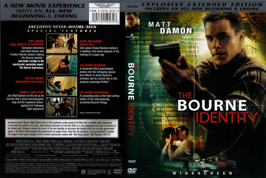 The Bourne Identity Extended Edition R1 Scan