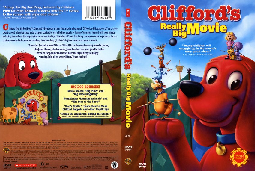Clifford's Really Big Movie - Movie DVD Scanned Covers - 960Cliffords