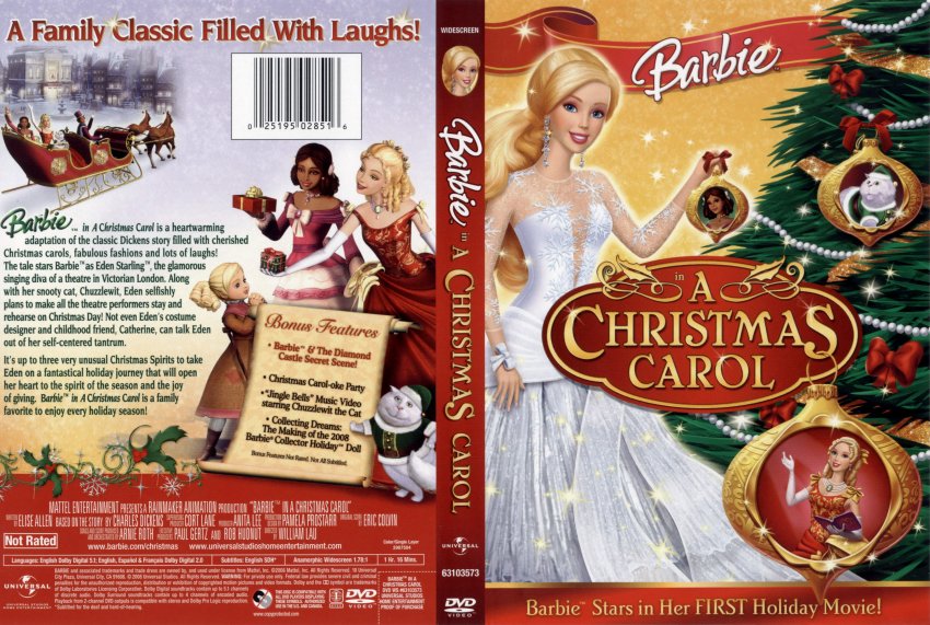 Barbie - A Christmas Carol - Movie DVD Scanned Covers - Barbie Christmas :: DVD Covers