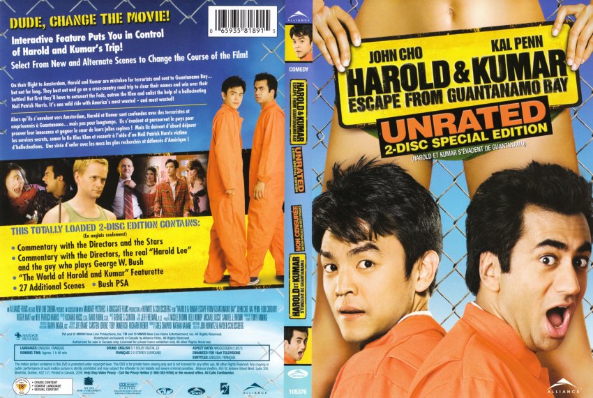 Harold And Kumar Escape From Guantanamo Bay Special Edition Movie Dvd Scanned Covers