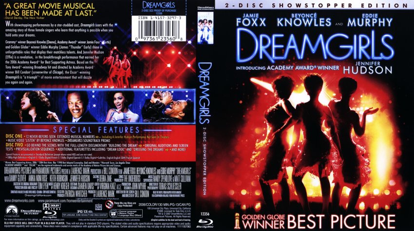 Dreamgirls Movie Blu Ray Scanned Covers Dreamgirls Bluray F
