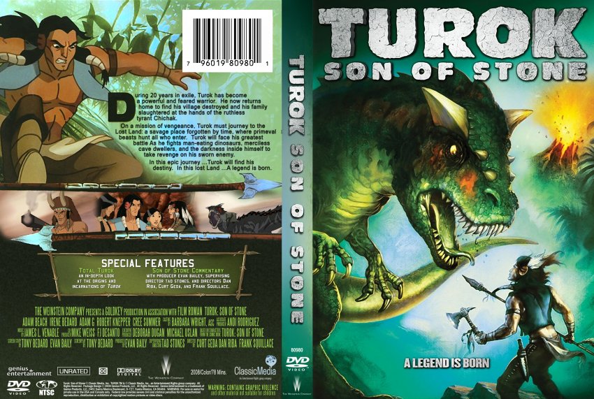 Turok Son Of Stone Movie Dvd Scanned Covers Turok Dvd Covers