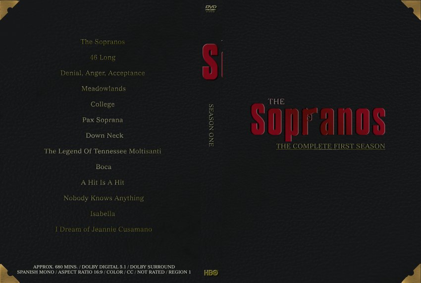 The Sopranos Season One spanning spines