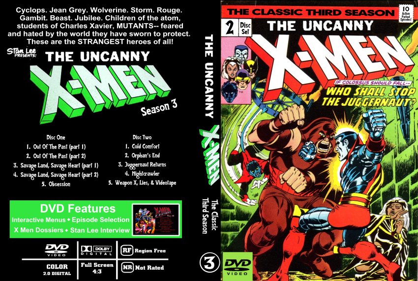 X Men: The Animated Series Season 3 - TV DVD Custom Covers - 11353X Men  Season 3 :: DVD Covers