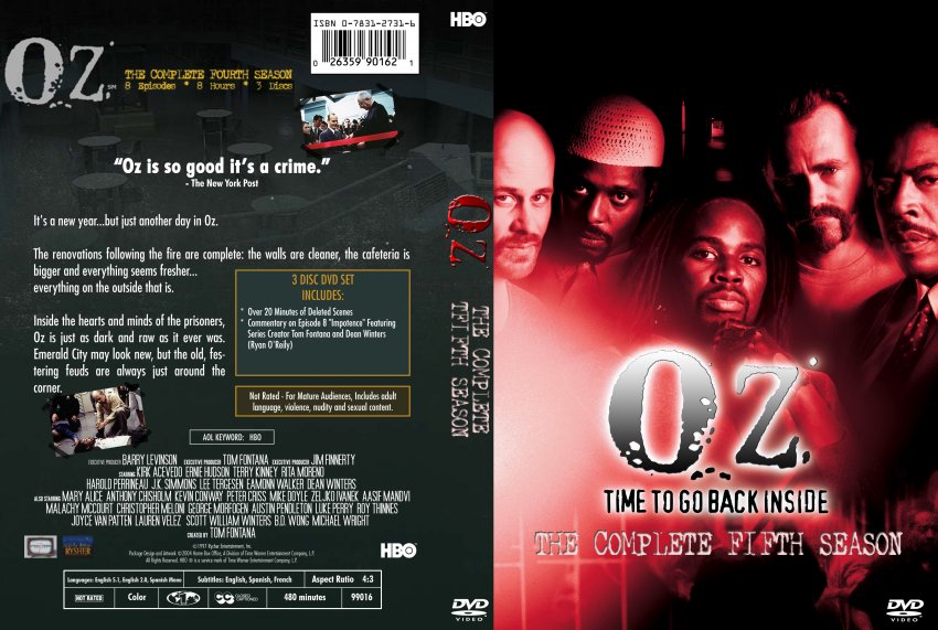 OZ - Season 5 - TV DVD Custom Covers - 333Oz Season-5 DVD Cover-cstm ...