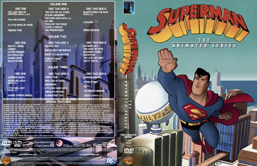 Superman: The Animated Series - TV DVD Custom Covers - 348Superman TAS  Complete Series1 :: DVD Covers