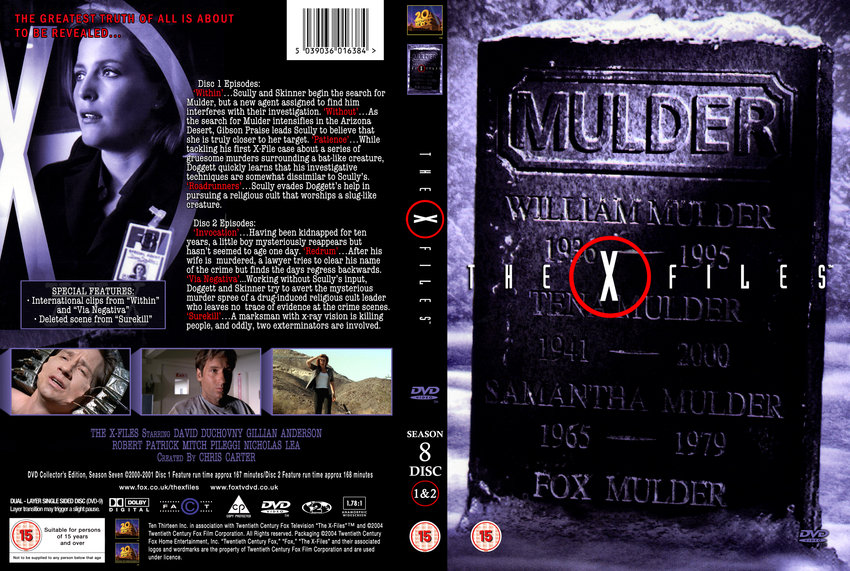 X Files Season 8 Disc 1 & 2