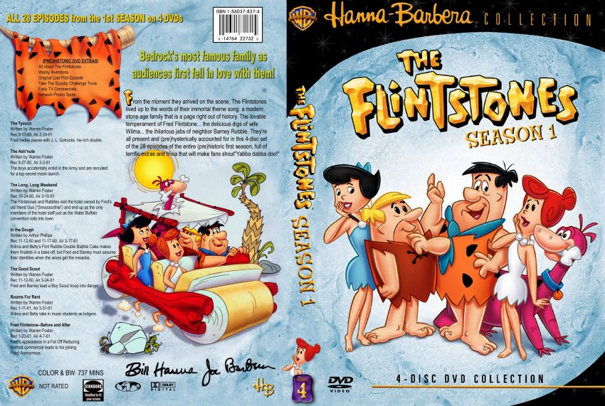 The Flintstones - The Complete 1st Season - Disc 4- TV DVD Custom Covers - ...