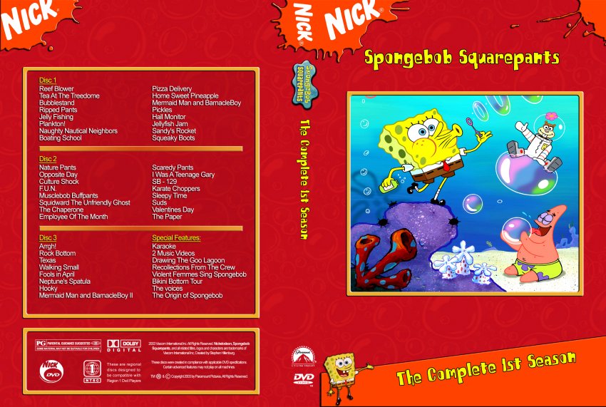 spongebob squarepants season 1 dvd