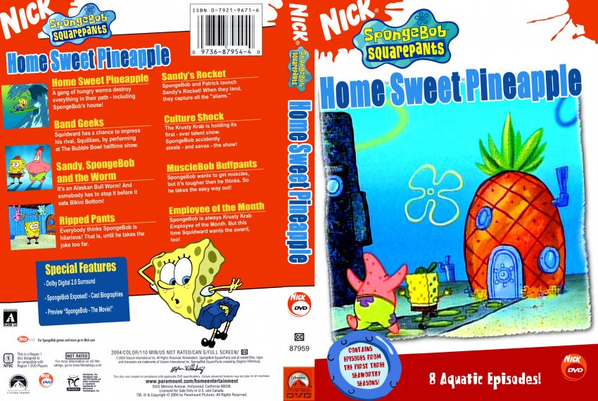 SpongeBob Squarepants: Home Sweet Pineapple - TV DVD Custom Covers