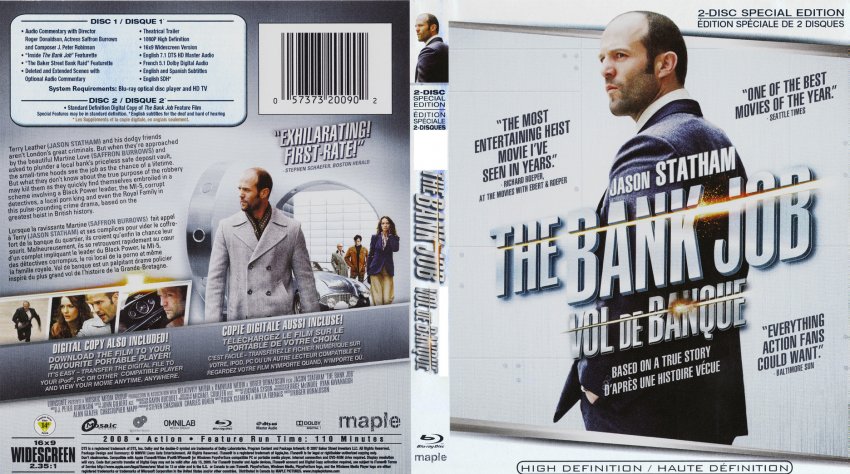 The Bank Job Movie Blu Ray Scanned Covers The Bank Job Vol
