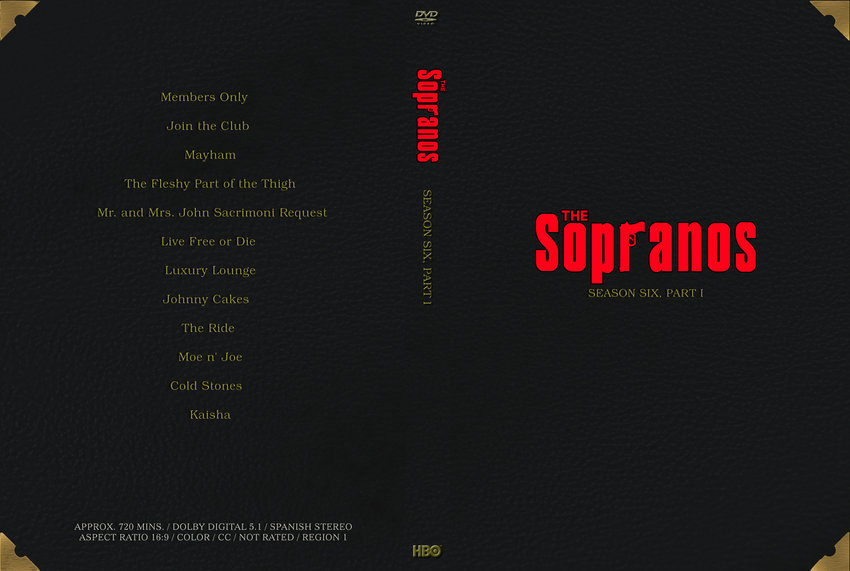 Sopranos Season Six, Part One - TV DVD Custom Covers - 6PT1 :: DVD Covers